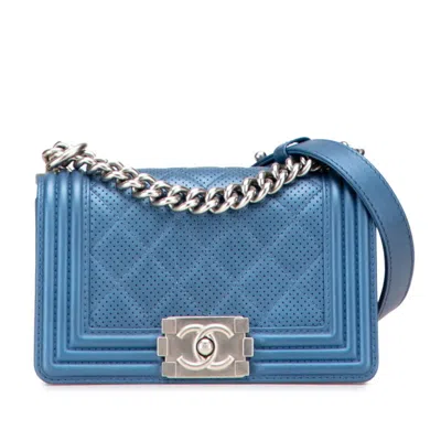 Pre-owned Chanel Matelasse Blue Shoulder Bag ()
