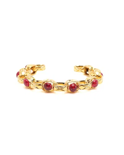 Pre-owned Chanel Matelasse Bracelet In Gold