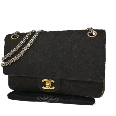 Pre-owned Chanel Matelassé Canvas Shoulder Bag () In Brown