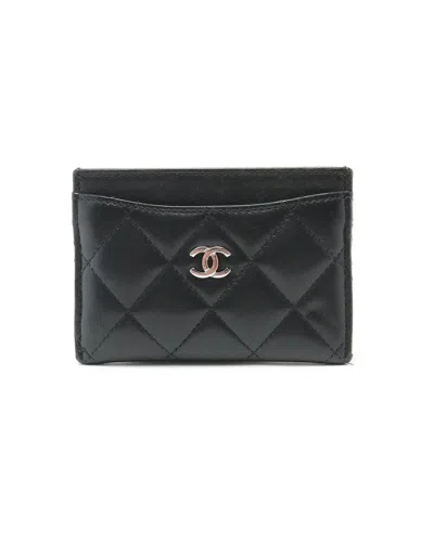 Chanel Matelasse Card Holder In Black