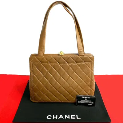 Pre-owned Chanel Matelasse Caviar Skin 2way Bag In Brown