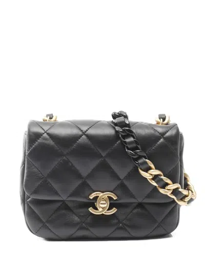 Pre-owned Chanel Matelasse Chain Shoulder Bag In Black