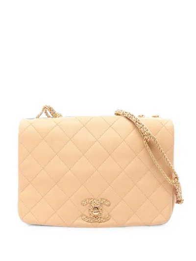 Chanel Matelassé Chain Shoulder Bag In Neutral