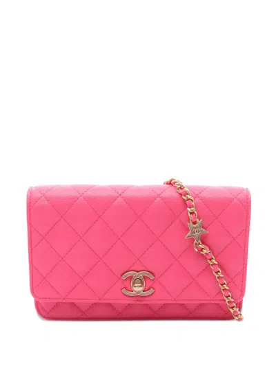 Pre-owned Chanel Matelasse Chain Shoulder Bag In Pink
