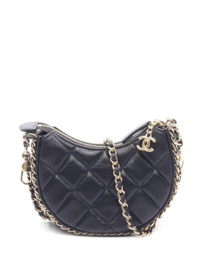 Chanel Matelassé Chain-strap Mini Shoulder Bag In Blue