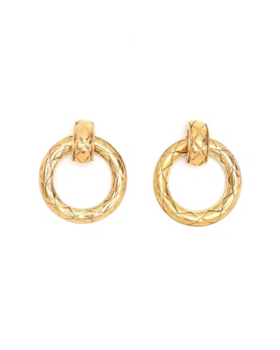 Pre-owned Chanel Matelasse Clip-on Earrings In Gold