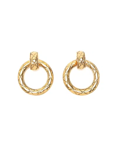 Pre-owned Chanel Matelasse Clip-on Earrings In Gold