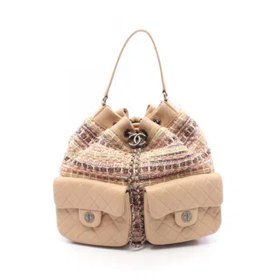 Pre-owned Chanel Matelasse Fabric Leather Backpack () In Multi