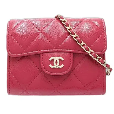 Pre-owned Chanel Matelasse Grained Calfskin Chain/shoulder Wallet () In Multi