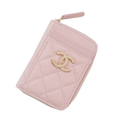Pre-owned Chanel Matelasse Grained Calfskin Coin Purse/coin Case () In Pink