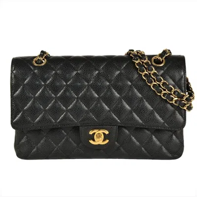 Pre-owned Chanel Matelasse Grained Calfskin Shoulder Bag () In Black