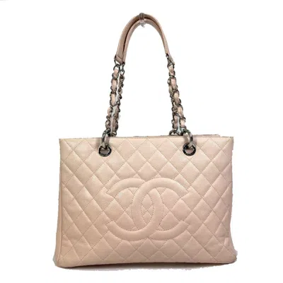 Pre-owned Chanel Matelasse Grained Calfskin Shoulder Bag Tote Bag () In Pink