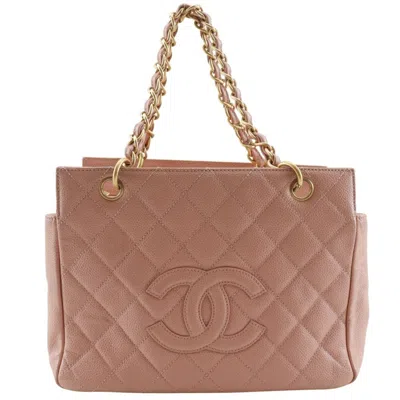 Pre-owned Chanel Matelasse Grained Calfskin Tote Bag () In Pink