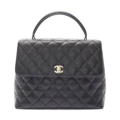 Pre-owned Chanel Matelasse Handbag Caviar Skin Black