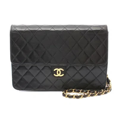 Pre-owned Chanel Matelasse Lambskin Shoulder Bag Black