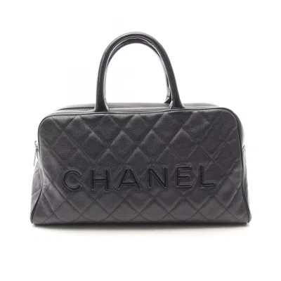 Pre-owned Chanel Matelasse Leather Handbag () In Black