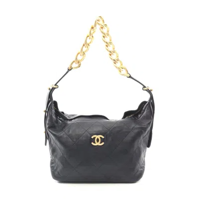 Pre-owned Chanel Matelasse Leather Shoulder Bag In Blue