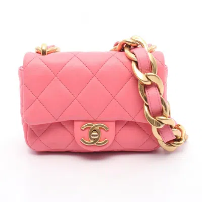 Pre-owned Chanel Matelasse Leather Shoulder Bag () In Pink