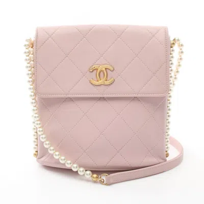 Pre-owned Chanel Matelasse Leather Shoulder Bag () In Pink