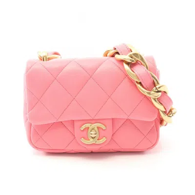 Pre-owned Chanel Matelasse Leather Shoulder Bag () In Pink