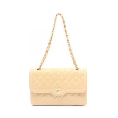 Pre-owned Chanel Matelasse Leather Shoulder Bag () In Sand