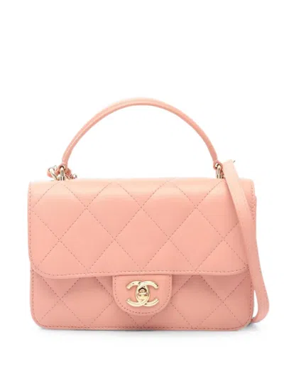 Chanel Matelassé Leather Tote Bag In Pink