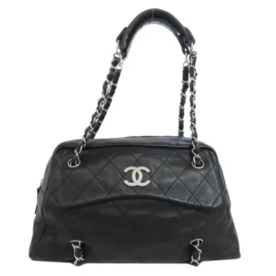 Pre-owned Chanel Matelasse Leather Tote Bag () In Black