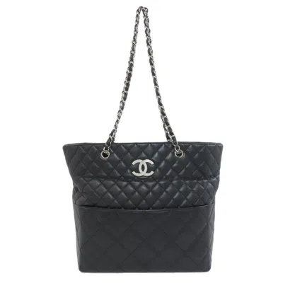 Pre-owned Chanel Matelasse Leather Tote Bag () In Black