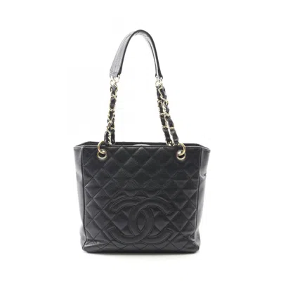Pre-owned Chanel Matelasse Leather Tote Bag () In Black