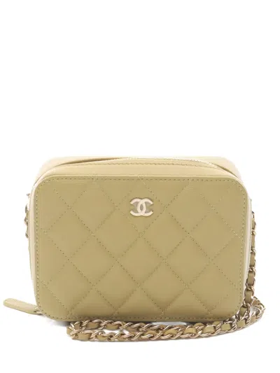 Pre-owned Chanel Matelassé Mini Camera Bag In Neutral