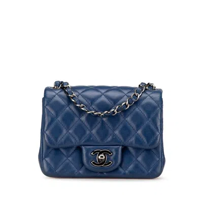 Pre-owned Chanel Matelasse Navy Leather Shoulder Bag ()