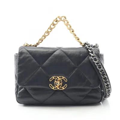 Pre-owned Chanel Matelasse Navy Leather Shoulder Bag () In Blue