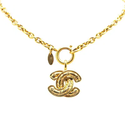 Pre-owned Chanel Matelasse Necklace () In Gold