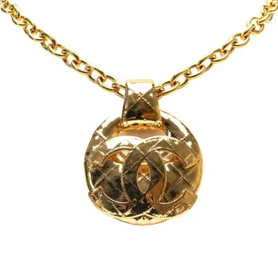 Pre-owned Chanel Matelasse Necklace () In Gold