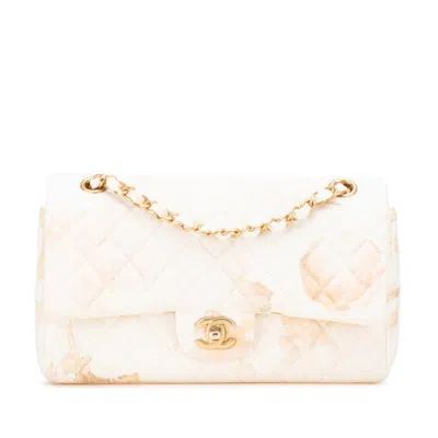 Pre-owned Chanel Matelasse Pink Cotton Leather Shoulder Bag () In Multi