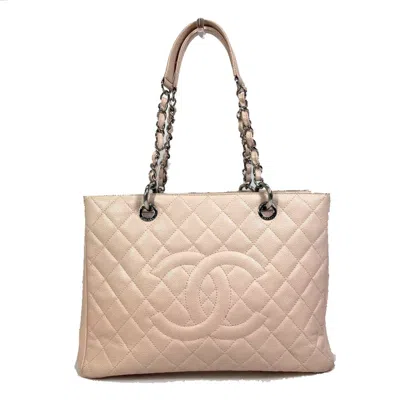 Pre-owned Chanel Matelasse Pink Grained Calfskin Shoulder Bag Tote Bag ()