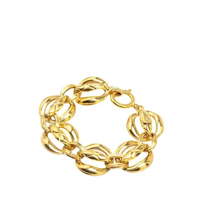 Pre-owned Chanel Matelasse Plating Charm Bracelet () In Gold