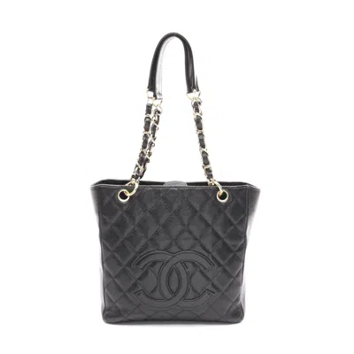 Pre-owned Chanel Matelasse Pst Tote Bag Black Caviar