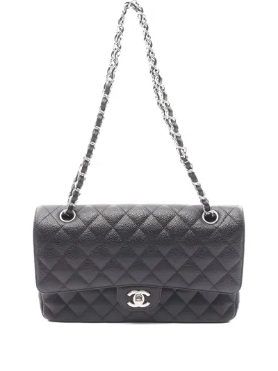 Pre-owned Chanel Matelasse-quilting Chain-strap Shoulder Bag In Black