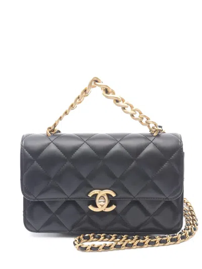 Pre-owned Chanel Matelassé Shoulder Bag In Black