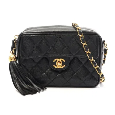 Pre-owned Chanel Matelasse Shoulder Bag Black Leather