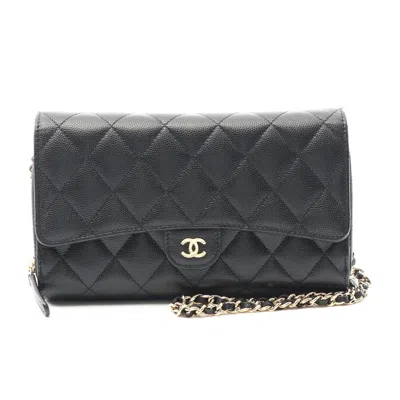 Pre-owned Chanel Matelasse Shoulder Bag Black Leather