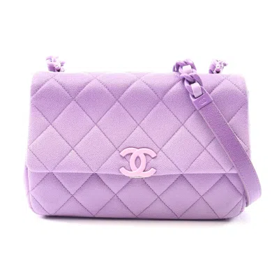 Pre-owned Chanel Matelasse Shoulder Bag Purple