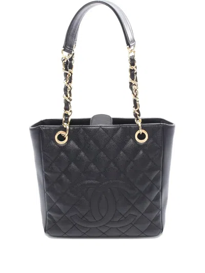 Pre-owned Chanel Matelassé Tote Bag In Black