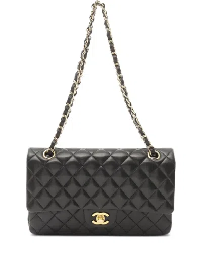 Pre-owned Chanel Matelasse W Flap Handbag In Black