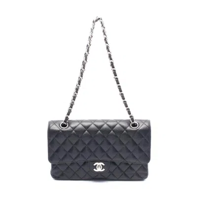 Pre-owned Chanel Matelasse W Flap Shoulder Bag Black
