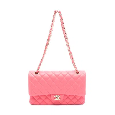 Pre-owned Chanel Matelasse W Flap Shoulder Bag Pink