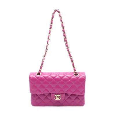 Pre-owned Chanel Matelasse W Flap Shoulder Bag Pink