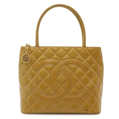Pre-owned Chanel Matelasse Yellow Ethylen Vinyl Acetate (eva) Shoulder Bag Tote Bag ()