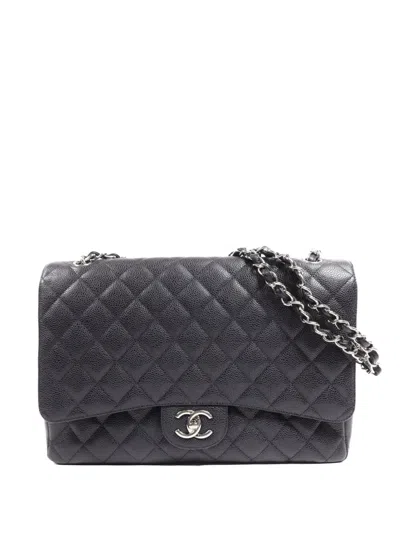 Pre-owned Chanel Maxi Classic Cc Shoulder Bag In Black